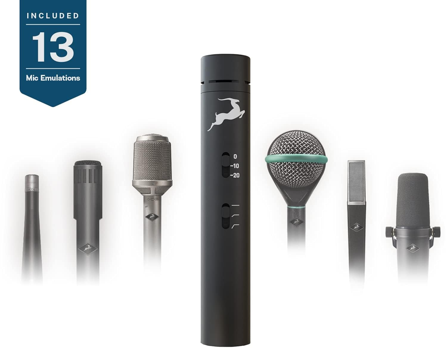 Antelope Audio Edge Note Small Diaphragm Condenser Microphone (2 Pack) — XLR Multipurpose Pencil Condenser Mic for Drums & Vocals — Professional Stereo Cardioid Studio Mic for Recording & Live Sound