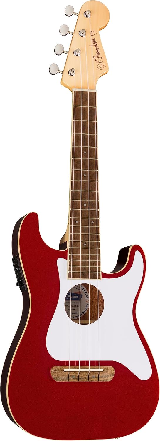 Fender, 4-String Ukulele, Right, Candy Apple Red (0970523509)