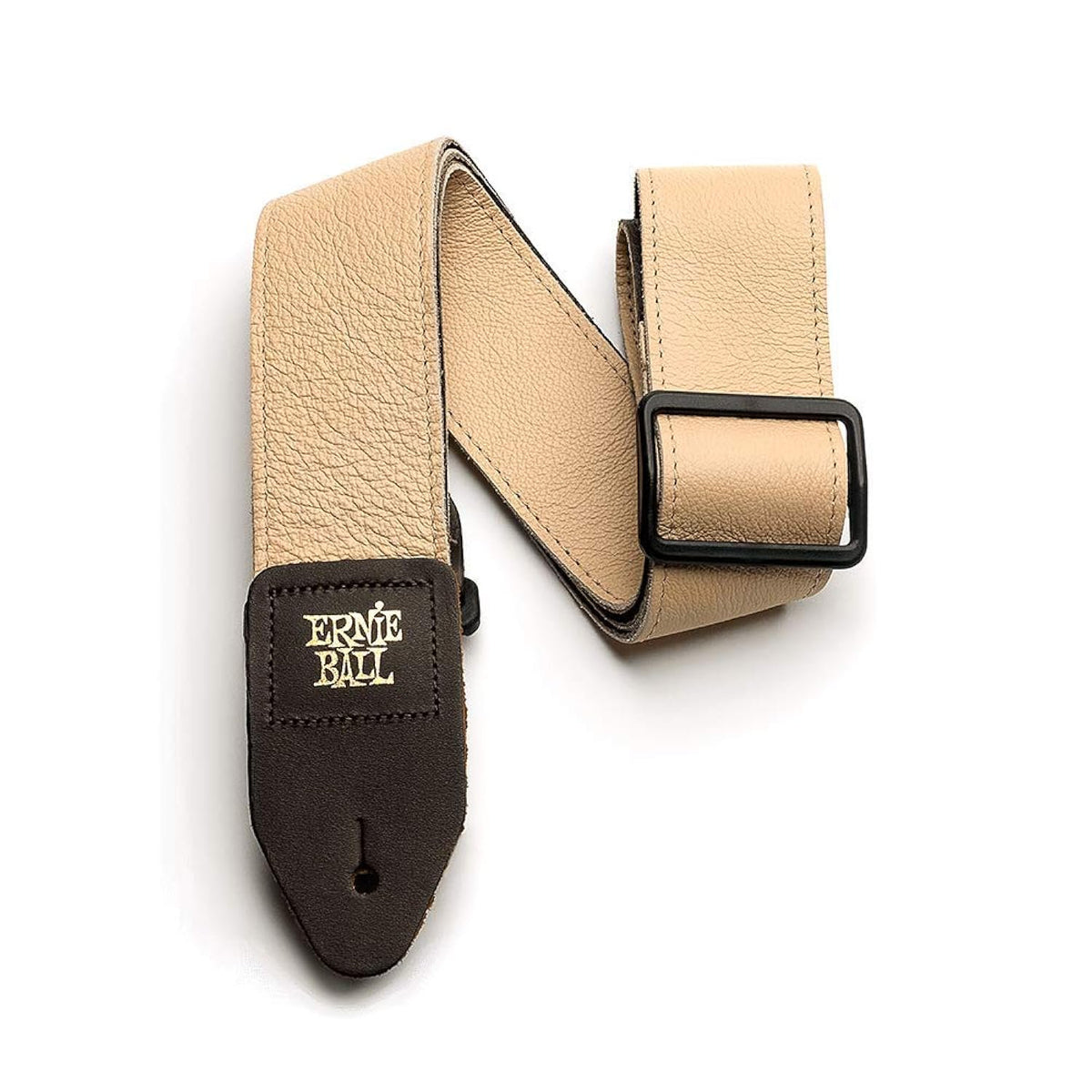 Ernie Ball Tri-Glide Italian Leather Guitar Strap, Tan