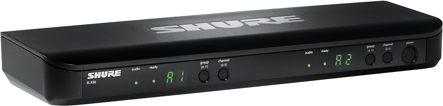 J11 Band (596-616 MHz) Shure BLX188/CVL Dual-Channel Wireless Lavalier Microphone System