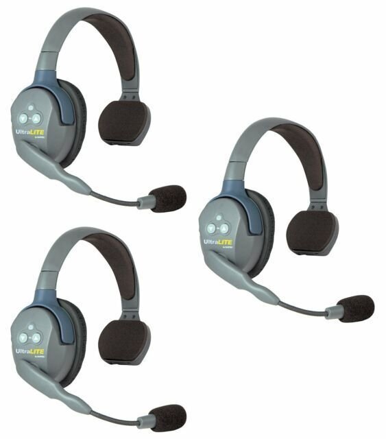 EARTEC UL3S UltraLITE Full Duplex Wireless Headset Communication for 3 Users ...