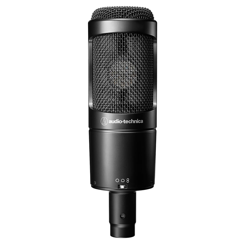 Audio Technica AT2050 Multi-Pattern Condenser Microphone Bundle with 10ft XLR Pig Hog Mic Cable & Polishing Cloth – Cardioid, Omni & Figure-8 Modes for Studio Vocals, Instruments, Voice