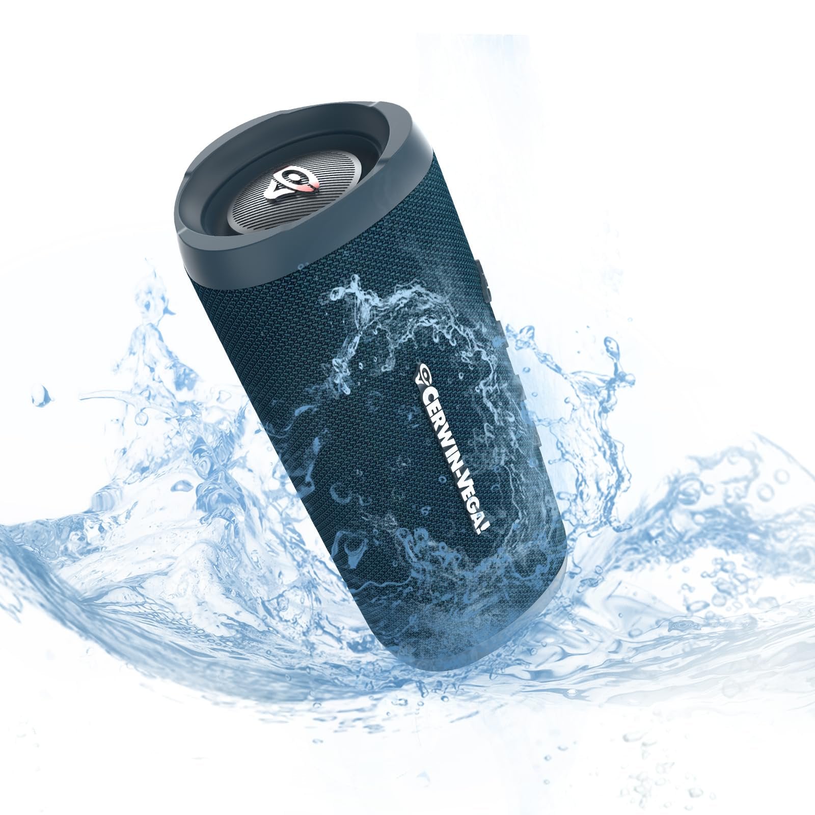 Cerwin-Vega VEGAMINI VMBLU Portable Bluetooth Hand Held Speaker with Strap,Steel Blue