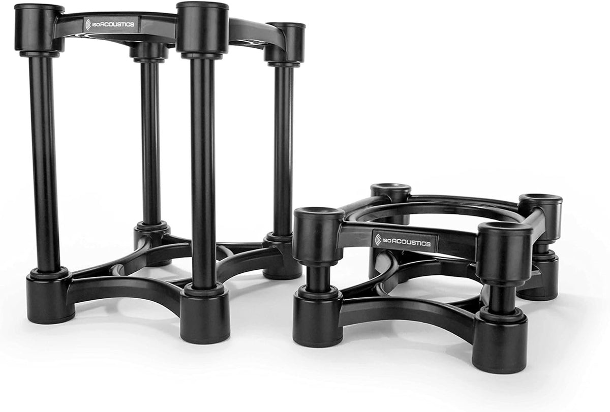 IsoAcoustics ISO-Stand Series Speaker Isolation Stands – Height & Tilt Adjustable, Pair