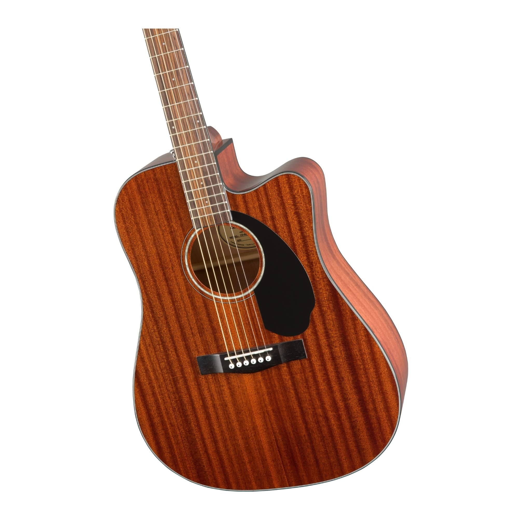 Fender CD-60SCE All-Mahogany Dreadnought Cutaway Acoustic-Electric Guitar – Natural