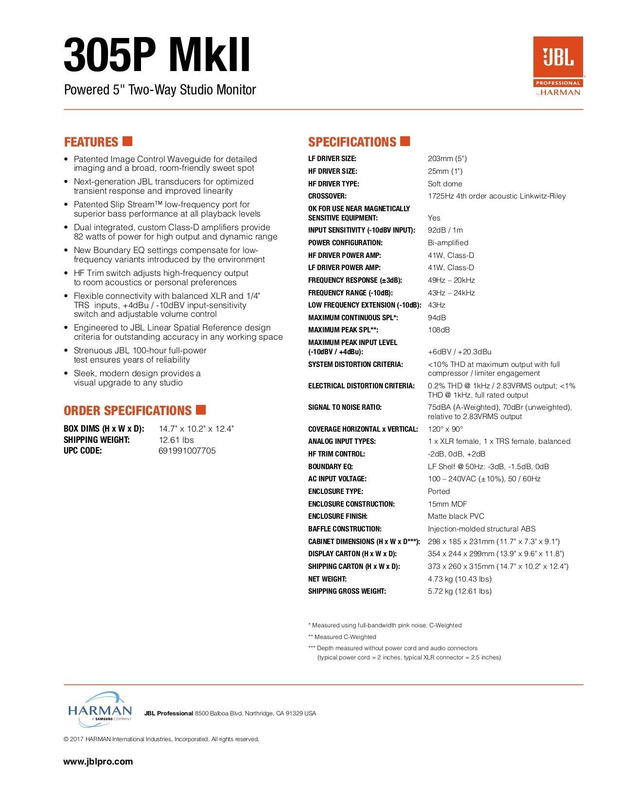 JBL Professional Desktop Reference Monitor