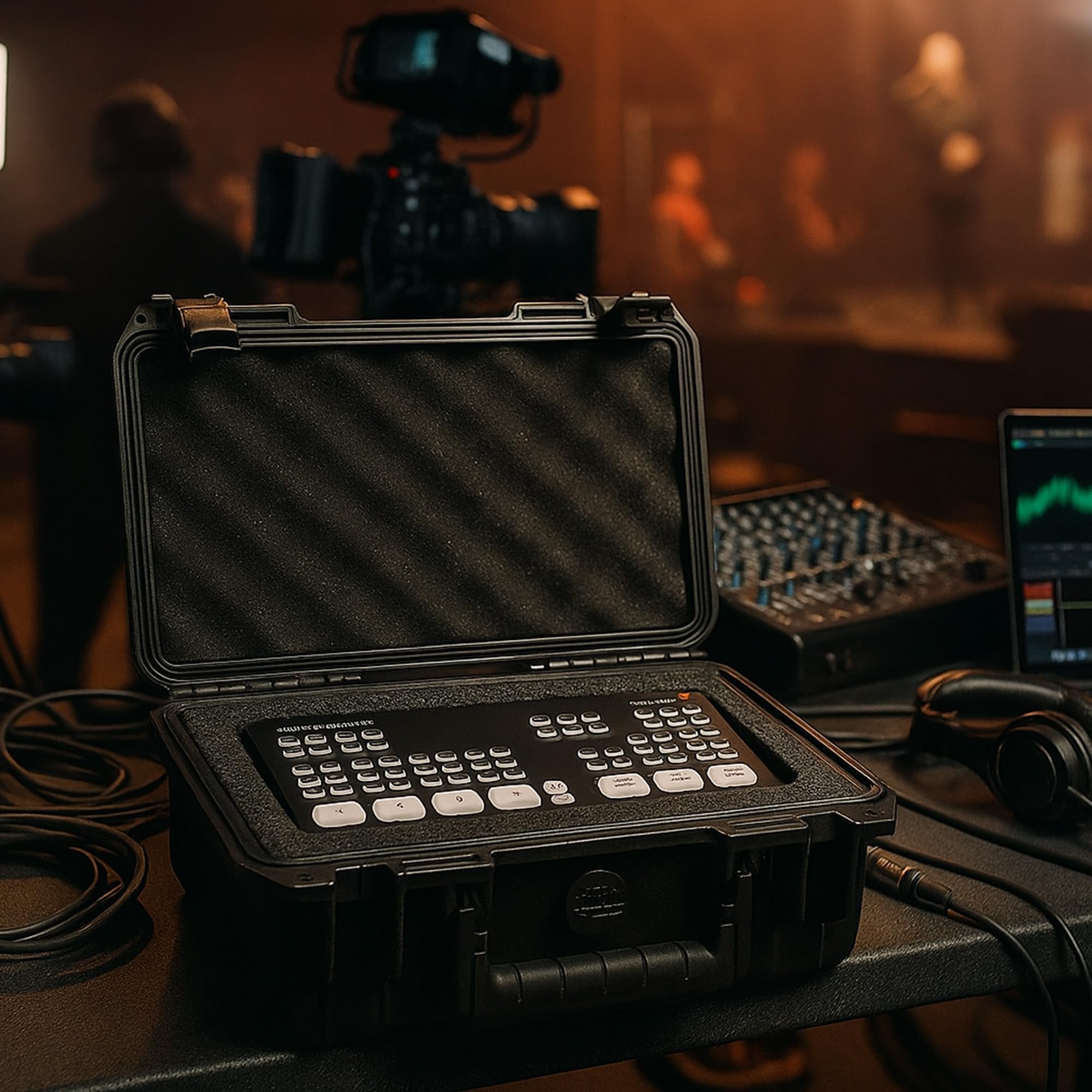 SKB iSeries Media Equipment Case for Design ATEM Mini Switcher, Secure Hard Exterior Foam Audio Visual Storage Box System, 3i-10063ATM, Black