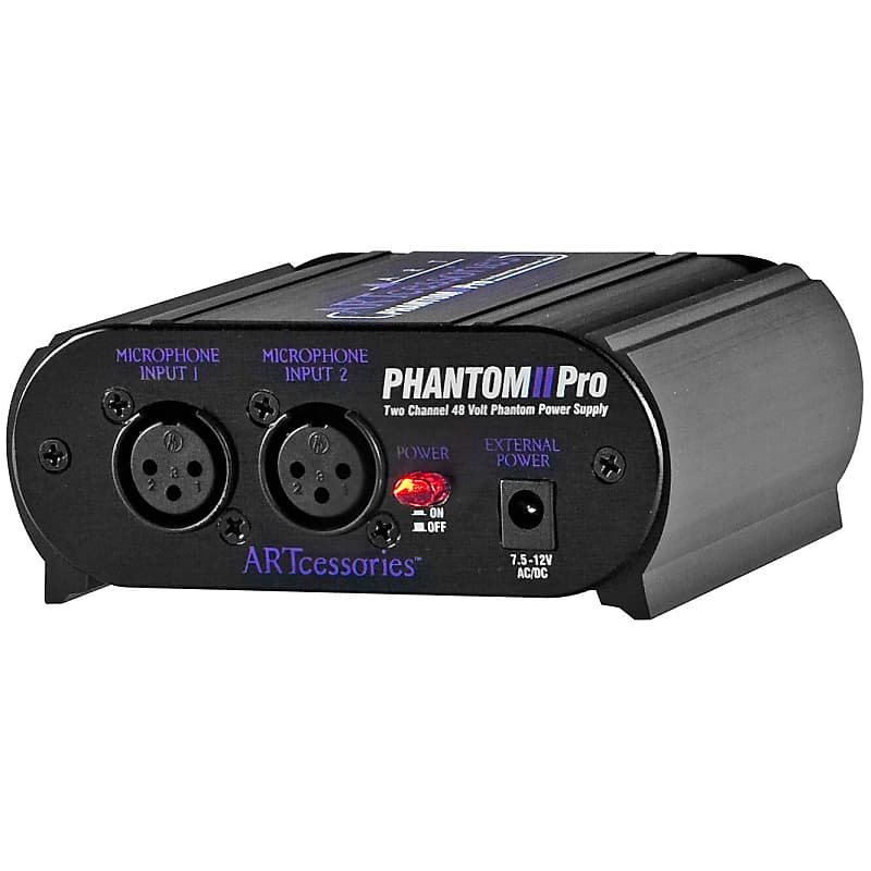 Art Phantom II Pro 48V Phantom Power Supply 2 Channel