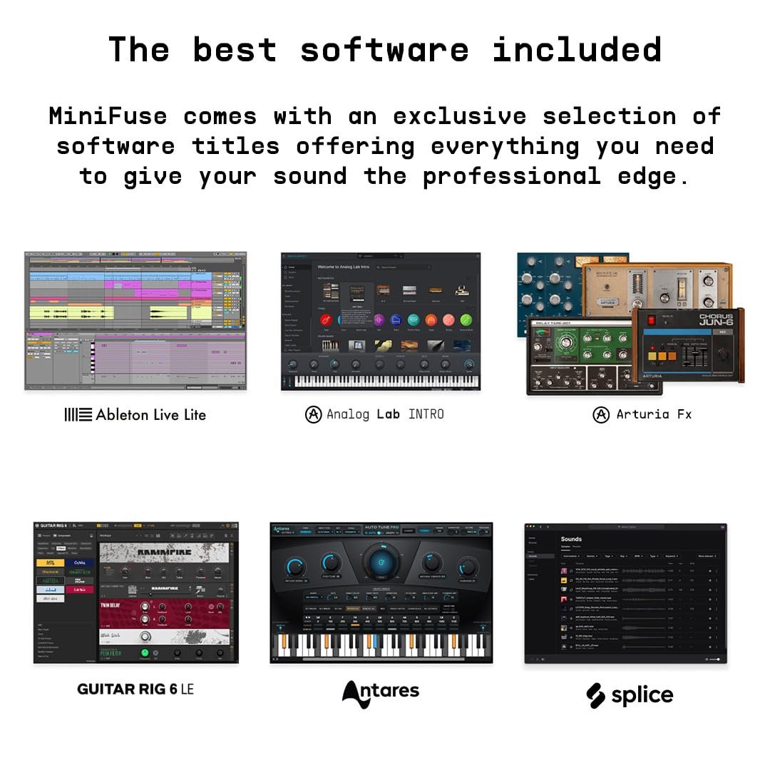 Arturia MiniFuse Series USB Audio Interfaces with Creative Software for Recording, Production, and Podcasting