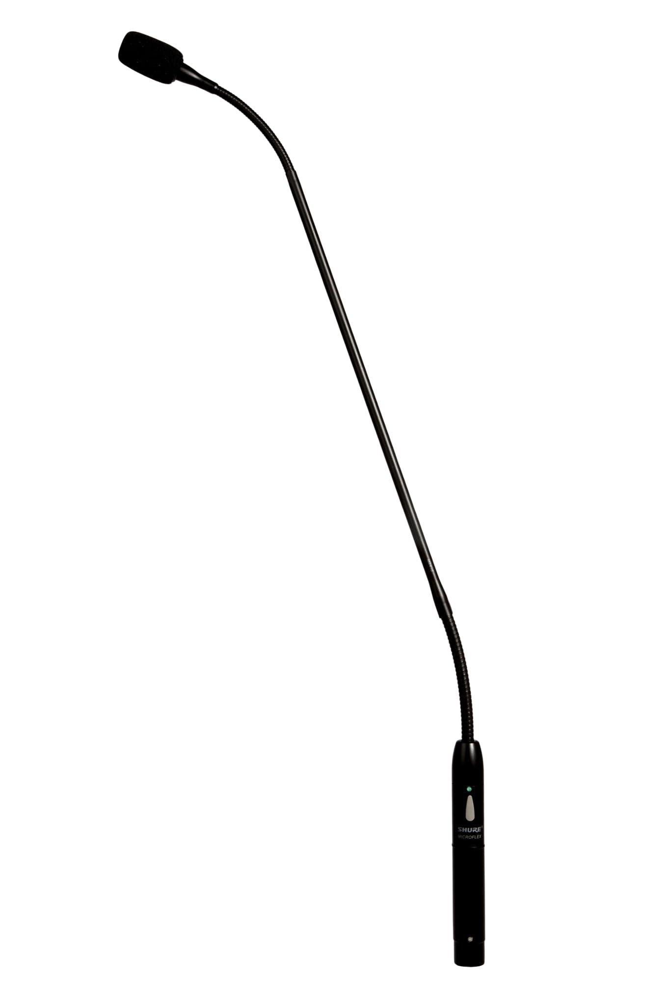 Shure MX418D/C Cardioid Condenser Microphone, 18" Gooseneck, Includes Desktop Base with 10' Cable, Logic Functions, Programmable Switch, LED Indicator, Snap-Fit Foam Windscreen