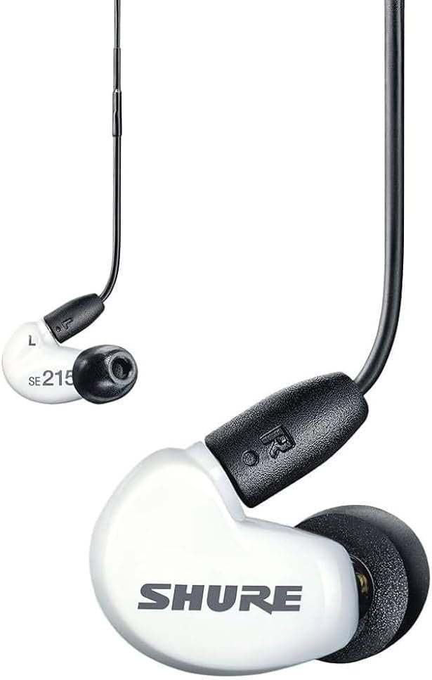 Shure AONIC 215 Wired Earbuds – Sound-Isolating In-Ear, Detachable Cable, Compatible with Apple & Android