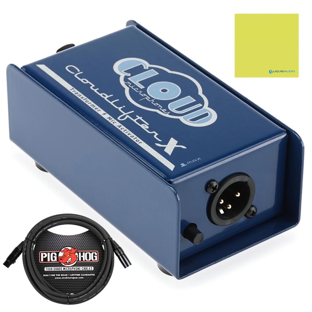 Cloud Cloudlifter CL-X Microphone Preamplifier Bundle w/Pig Hog Mic Cable & Liquid Audio Polishing Cloth