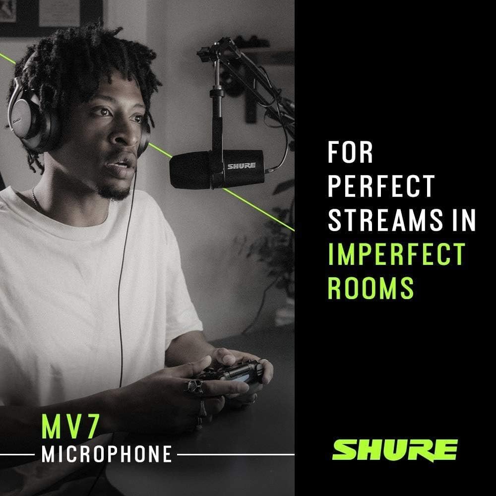 Shure MV7 USB Podcast Microphone - Silver