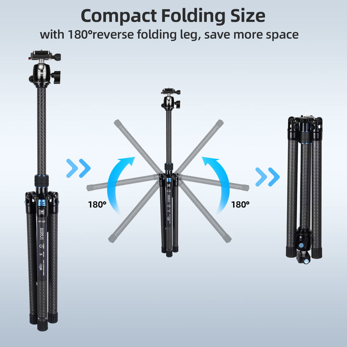 SIRUI AT-125 Carbon Fiber Travel Tripod with Ball Head