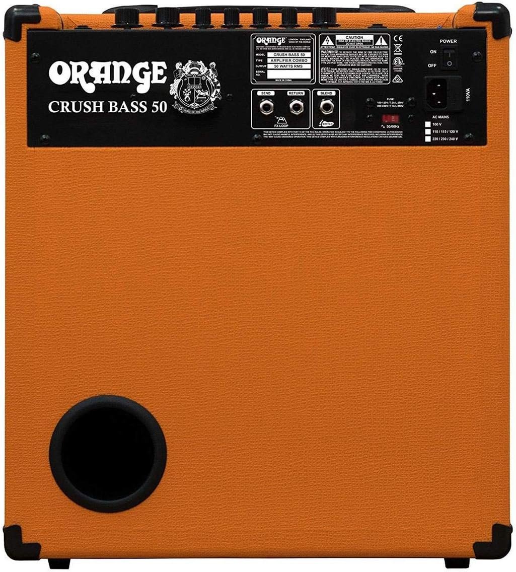 Orange Crush Bass 50 50W 12" Bass Guitar Amplifier and Speaker Combo, Black