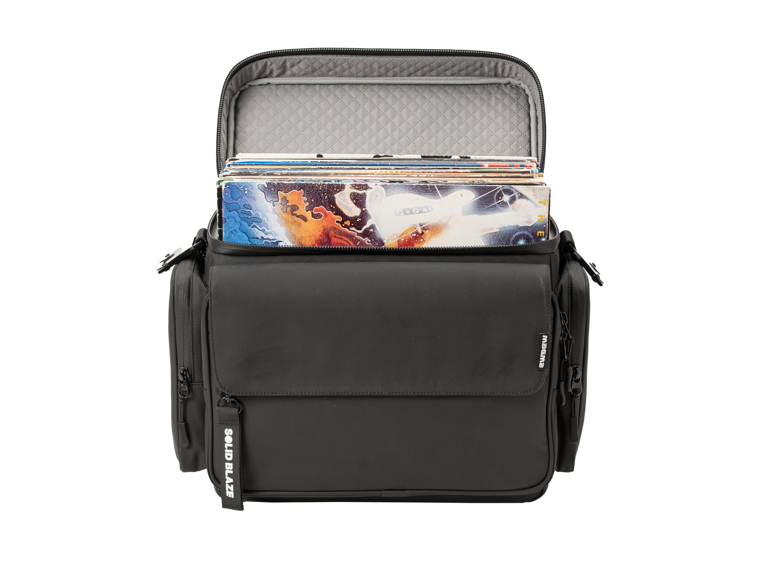 Magma Solid Blaze Vinyl Bag; Holds up to 50 x 12" Records in Water Resistant, Eco Friendly, Durable and Sleek Case