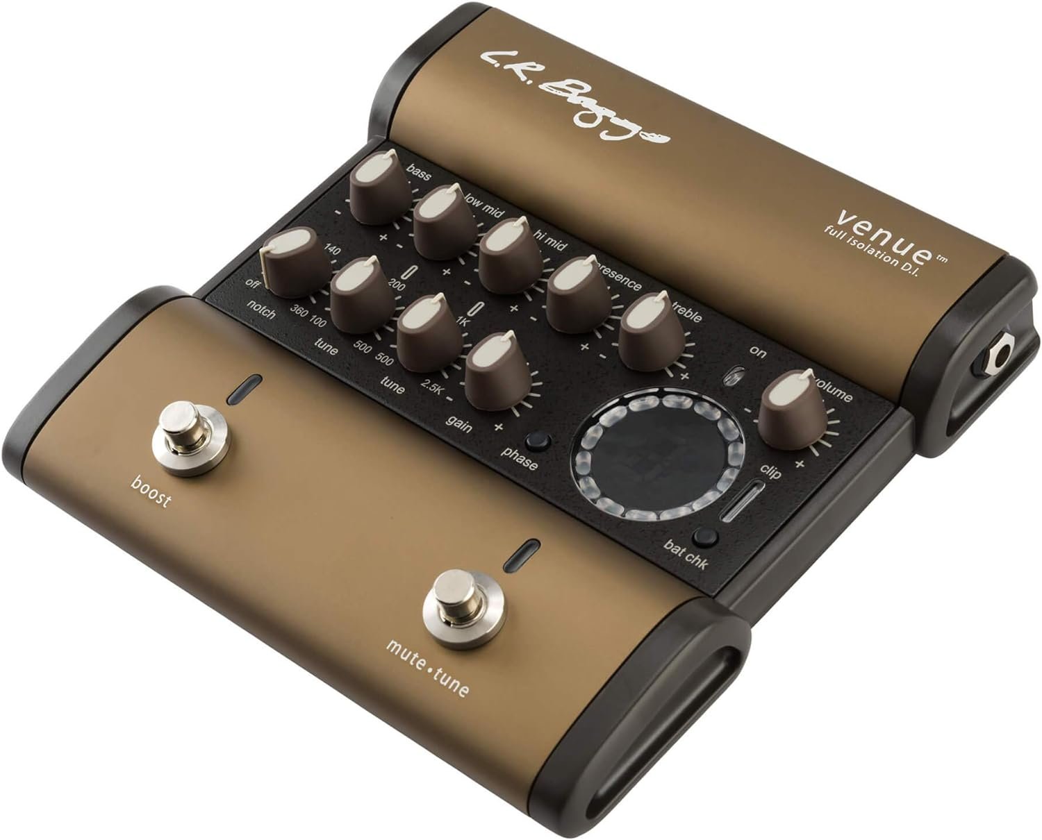 LR Baggs Venue DI Acoustic Guitar Preamp DI EQ and Tuner Pedal with FX Loop New