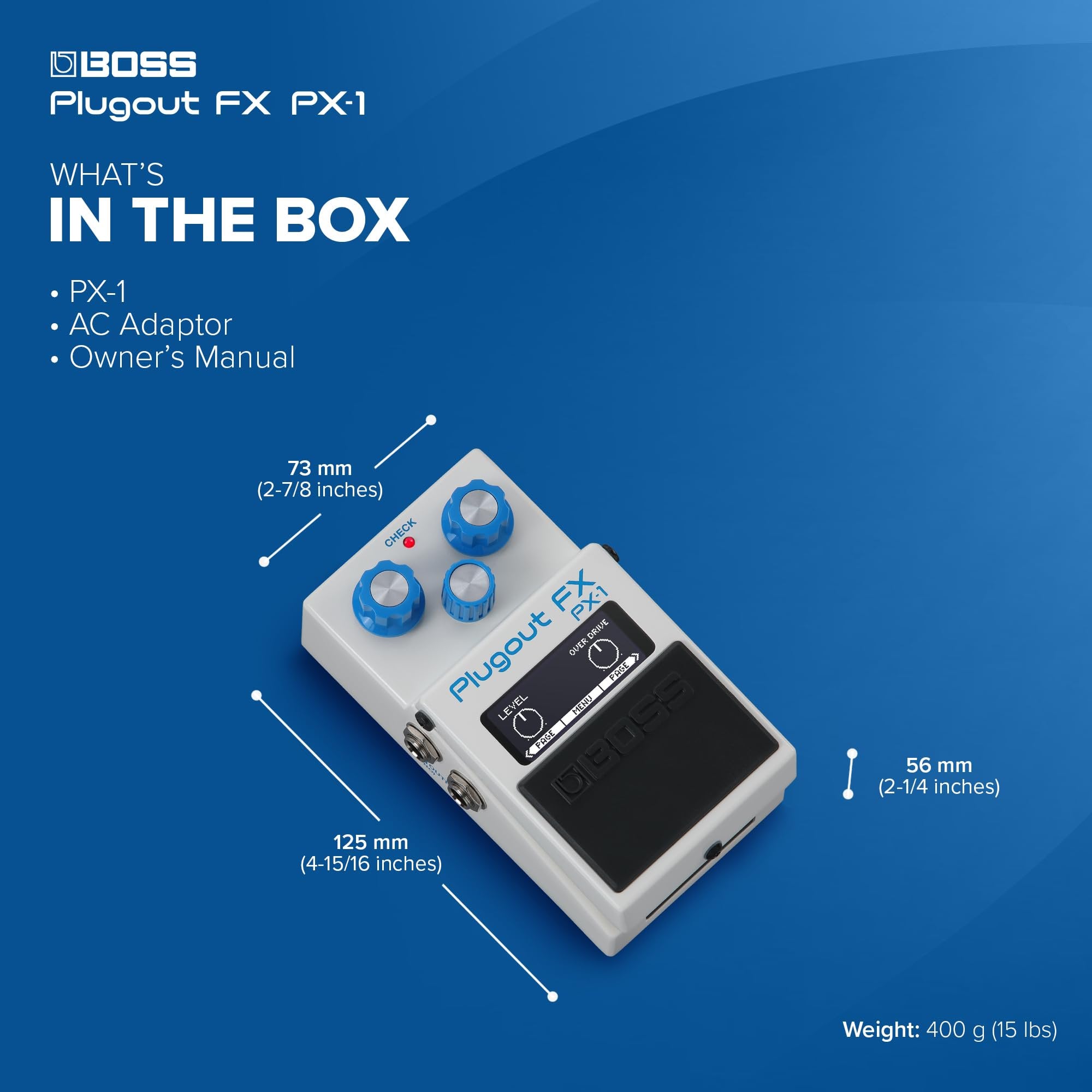 BOSS PX-1 Plugout FX | Innovative Convertible Hardware Platform | Up To 16 Iconic BOSS Effects in One Compact Pedal | Authentic Tone & Response | Pedalboard Space-Saver