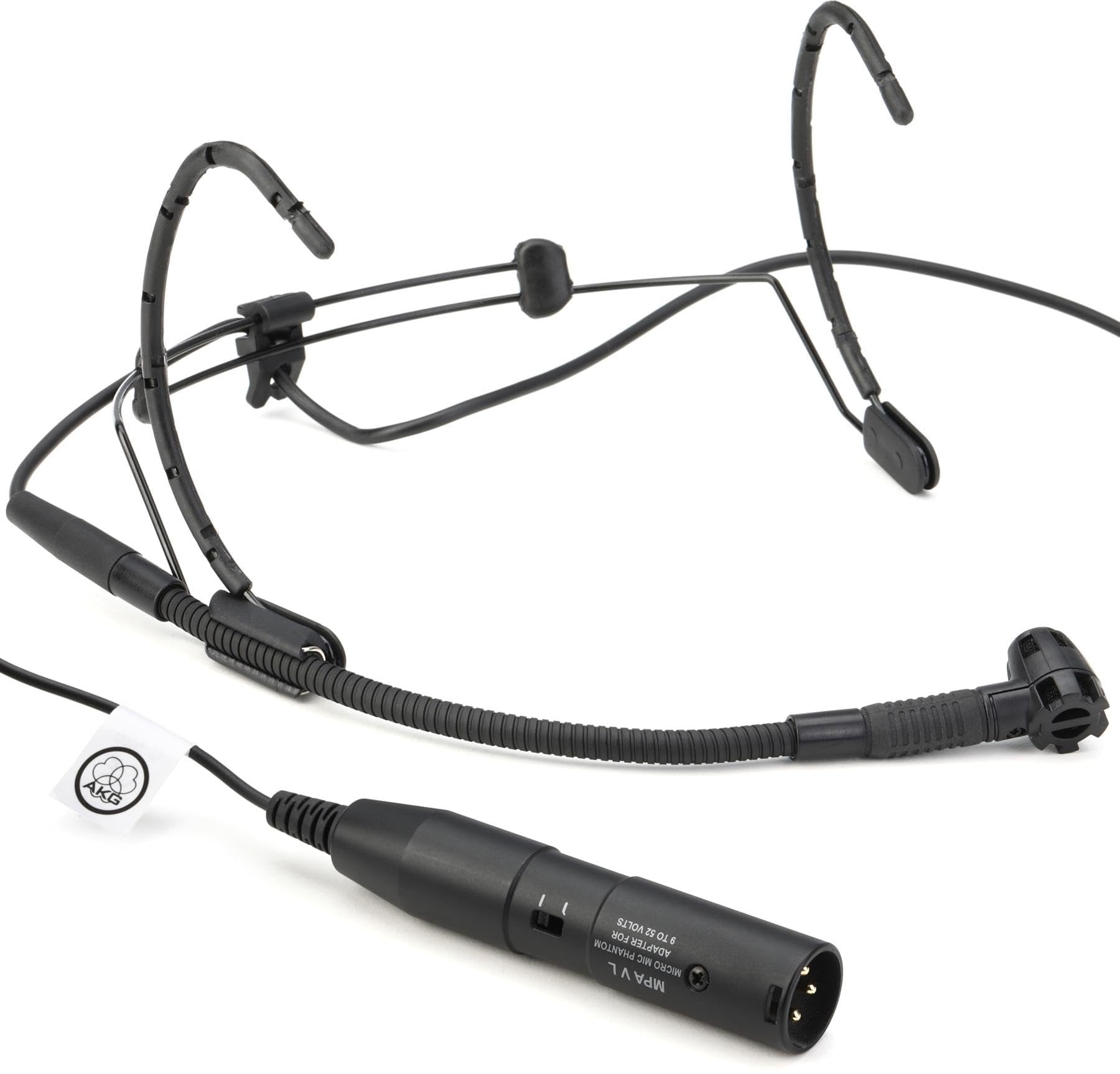 AKG Pro Audio C519 ML Professional Miniature Clip-On Condenser Microphone with Mini XLR to Mini XLR Cable and A400 Adapter Plate, Black
