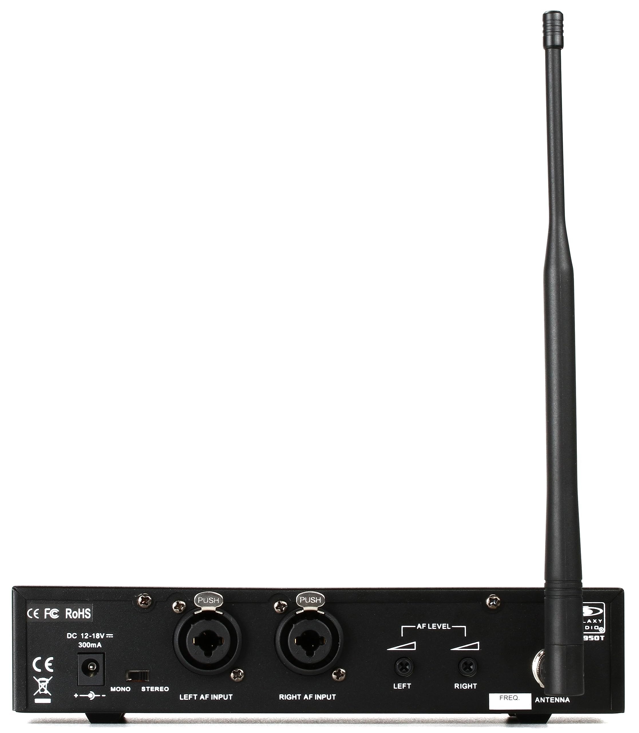 Galaxy Audio AS-950-2 Wireless in-Ear Monitor Twin Pack System - P2 Band,Black
