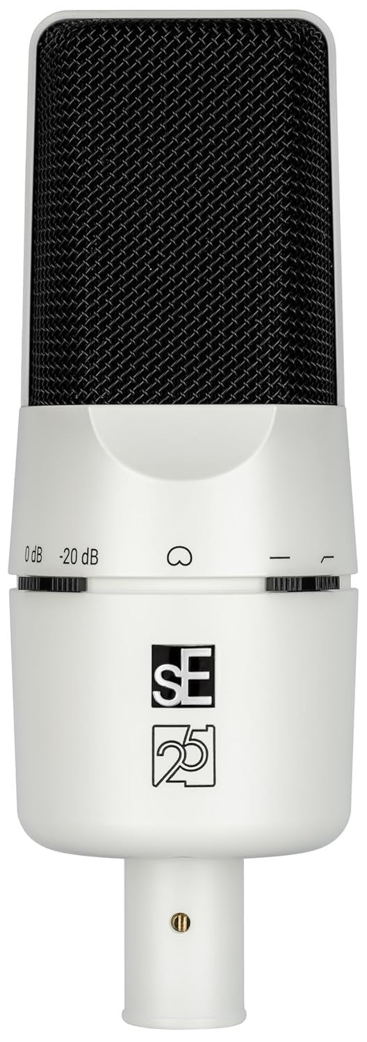 SE ELECTRONICS X1 A 2C Large Diaphragm Condenser Microphone with 100 Hz Filter & -20 dB Pad - XLR Condenser Mic for Singing & Instruments - Professional Studio Microphone for Recording (White)