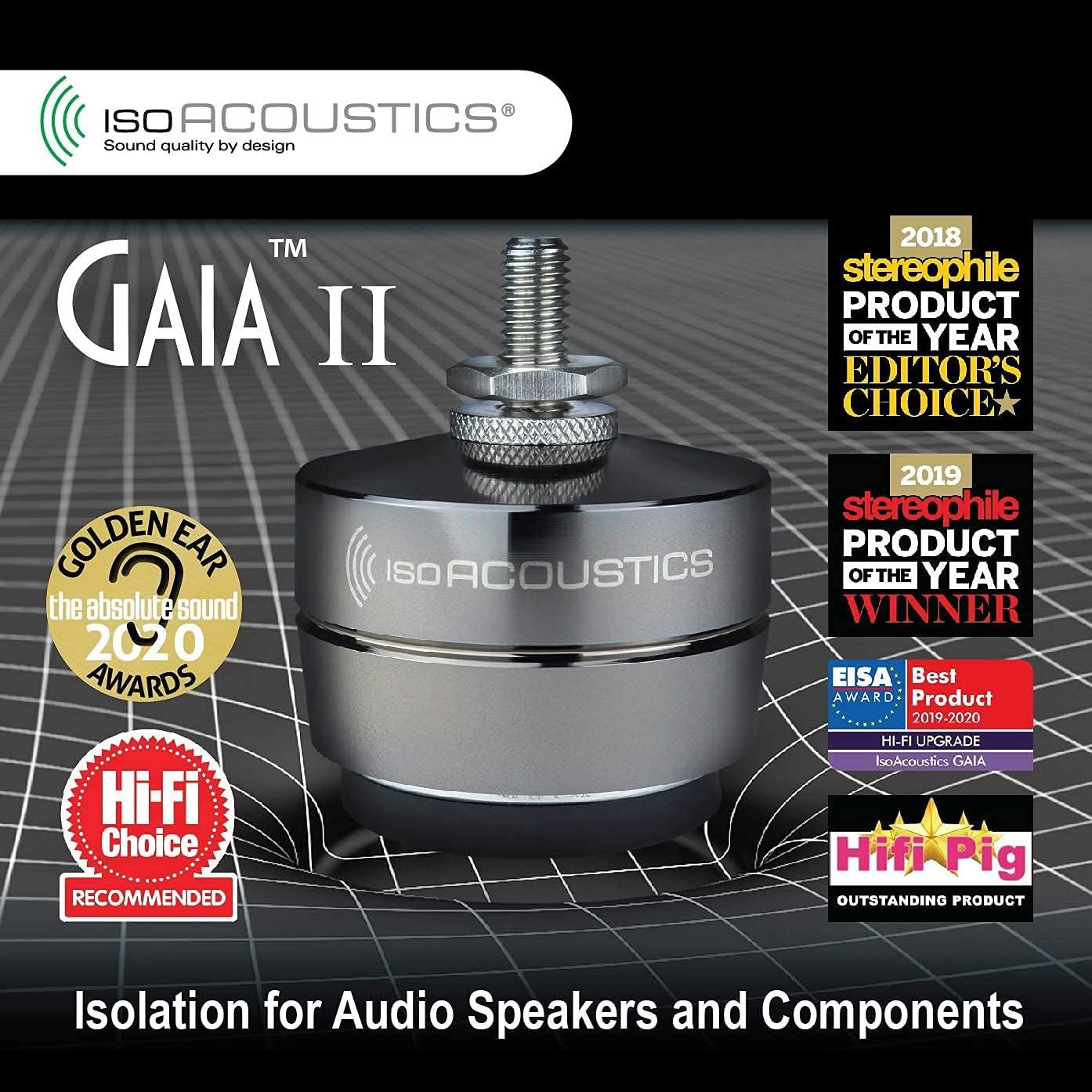 IsoAcoustics Gaia Series Isolation Feet for Speakers & Subwoofers