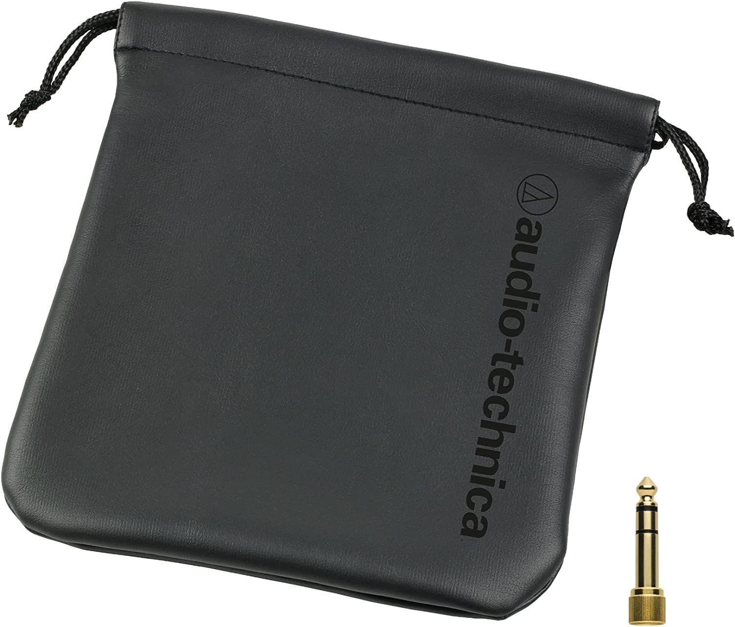 Audio Technica ATH-M50X Professional Studio Monitor Headphones Black Bundle w/Pig hog 25’ Extension Cable & Liquid Polishing Cloth with Detachable Cable