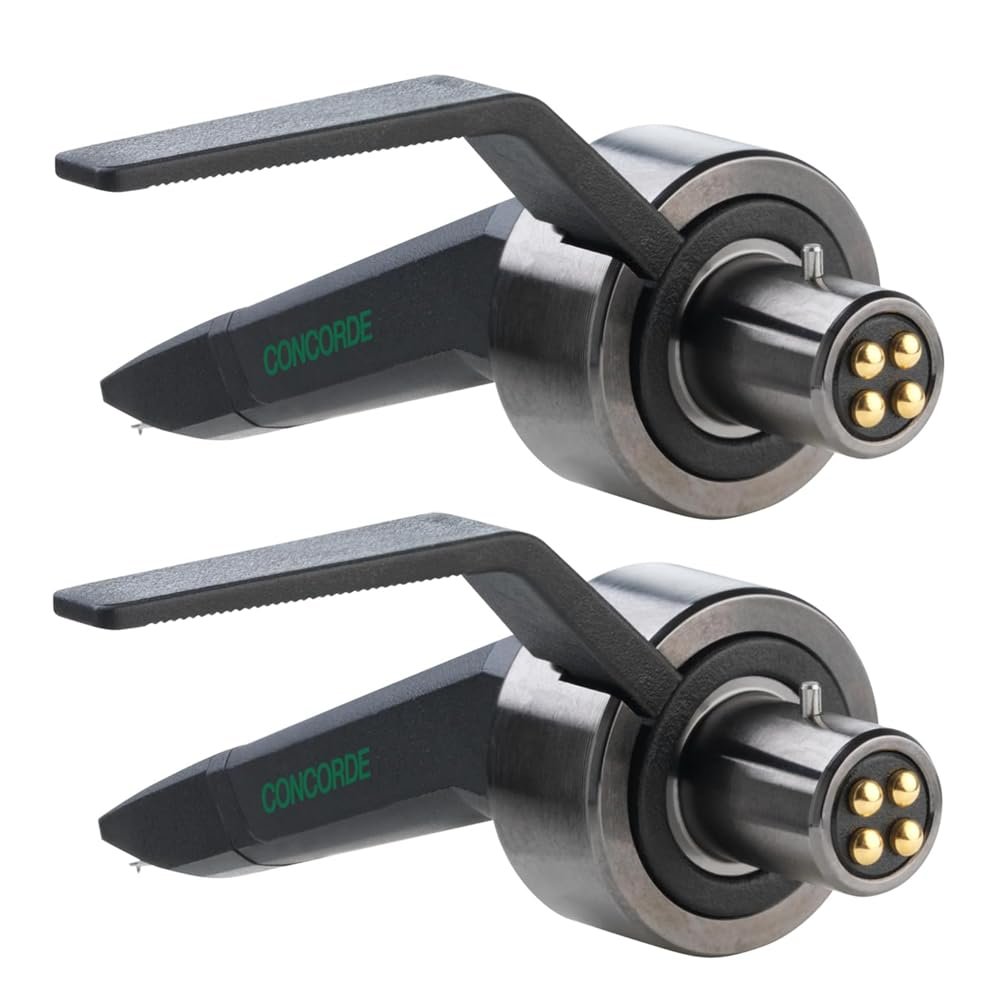 Ortofon 2x Concorde MK2 Mix Single Cartridge Bundle with Polishing Cloth – Twin Pack DJ Cartridges for Scratch and Mix Performance with Spherical Stylus and Durable Design