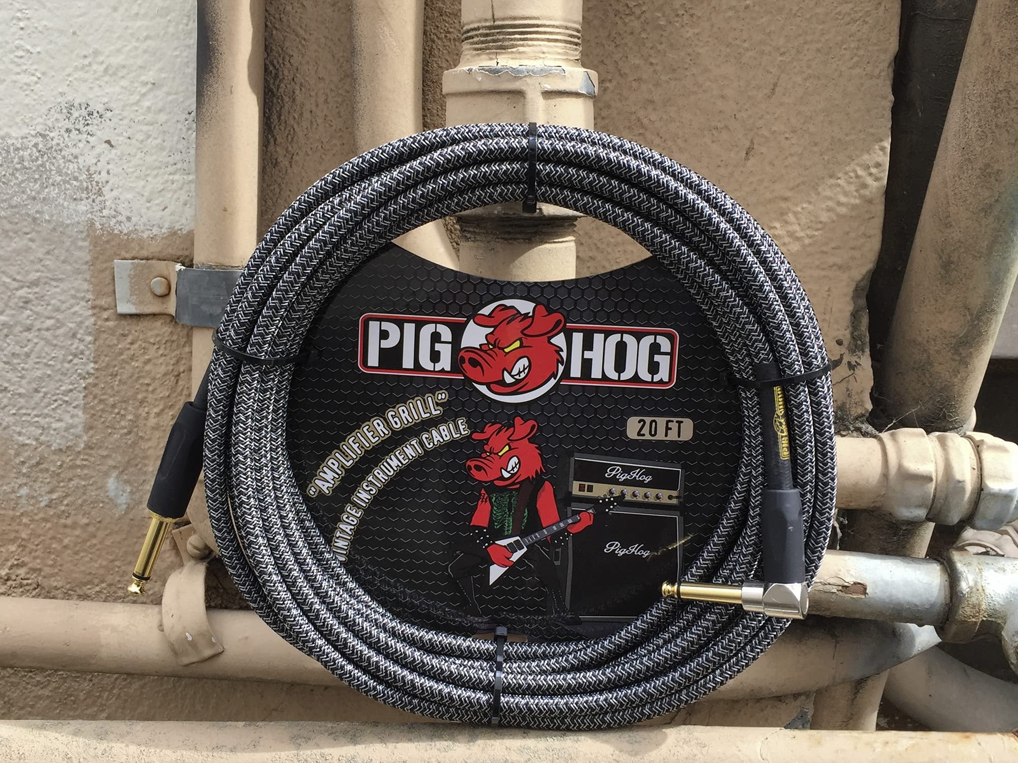 Pig Hog "Amplifier Grill" Instrument Cable, 10ft. Right Angle