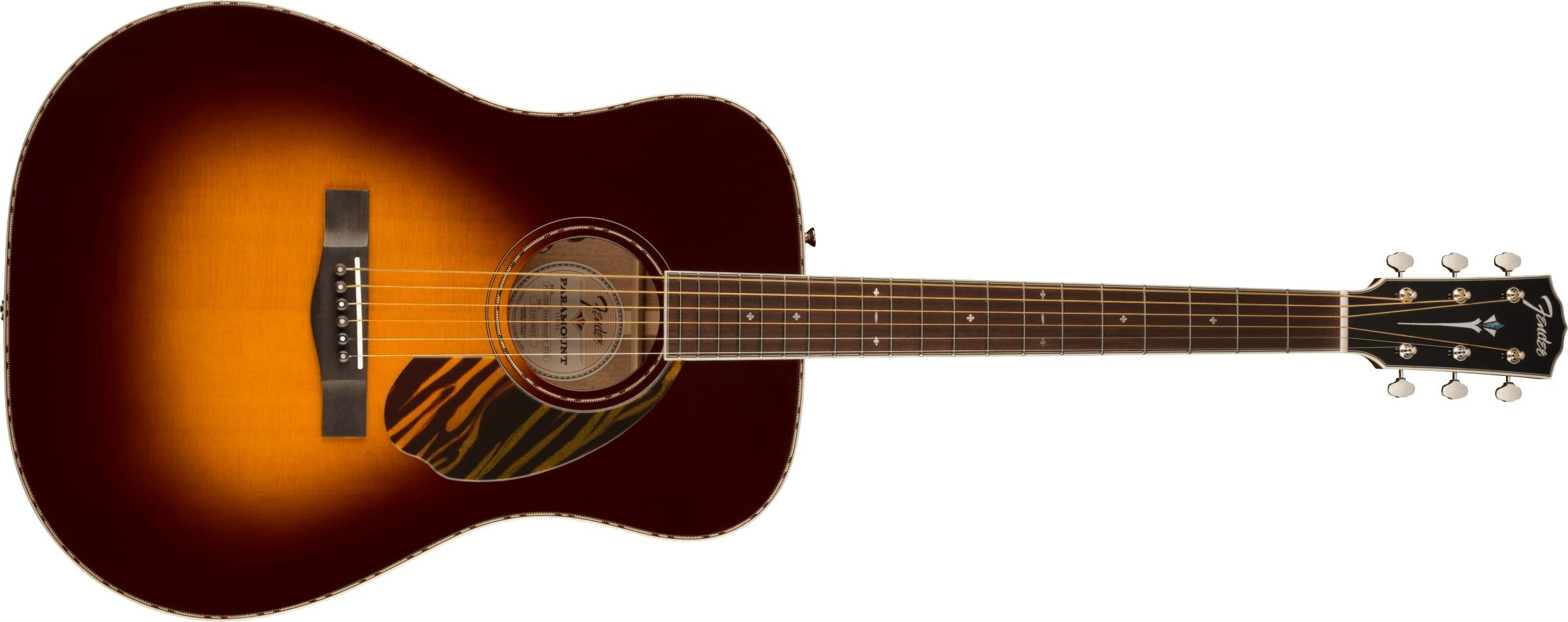 Fender Paramount PD-220E Dreadnought Acoustic Guitar, with 2-Year Warranty, 3-Color Vintage Sunburst, with Case