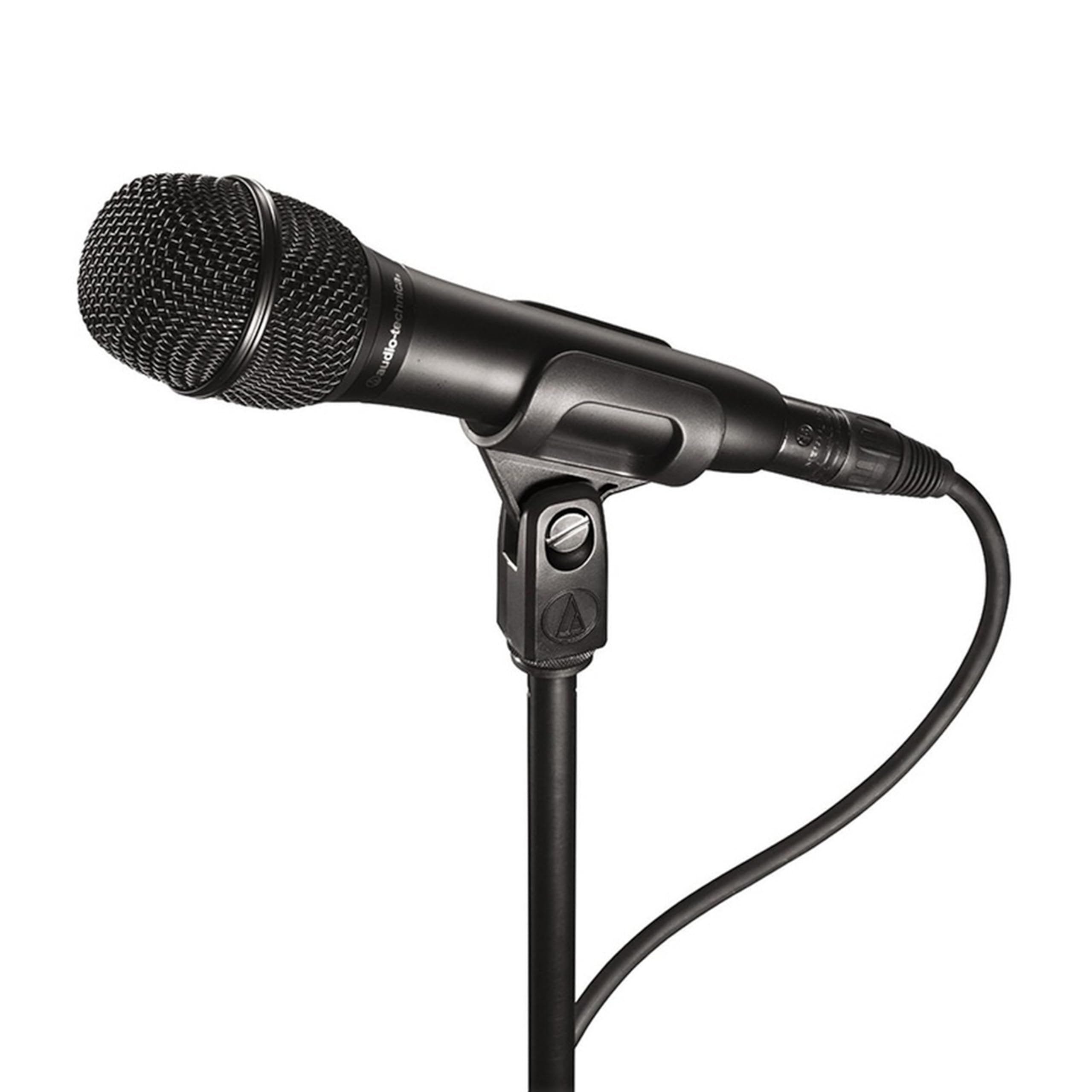 Audio Technica AT2010 Cardioid Condenser Handheld Microphone Bundle with 10ft XLR Pig Hog Mic Cable & Polishing Cloth – Studio-Quality Vocal Mic for Live Performance & Recording