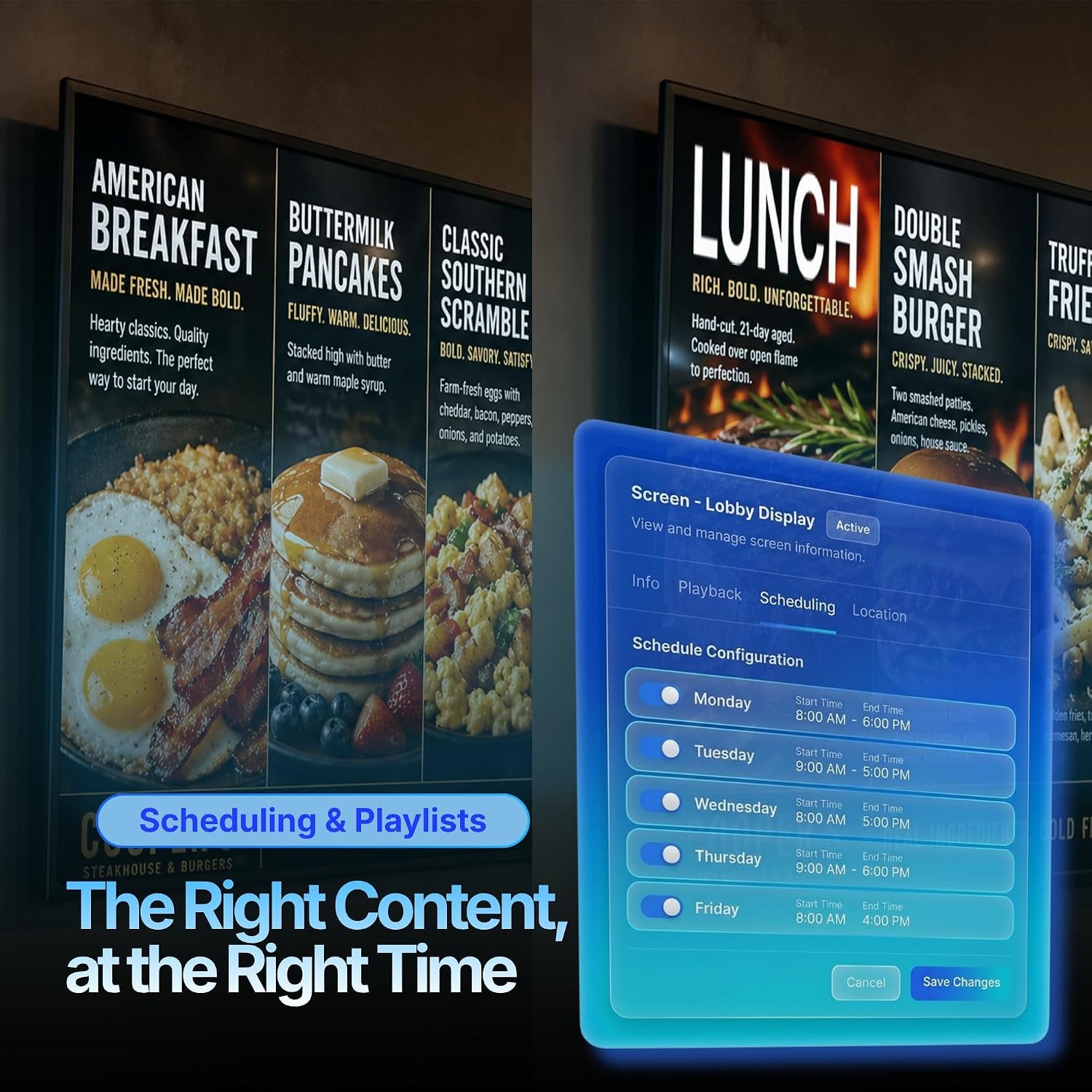 Citadel Digital Signage Display Board and Menu for Business with Offline Playback, Built-in Apps, 4K HDMI and Easy Set Up in Less Than 5 Minutes