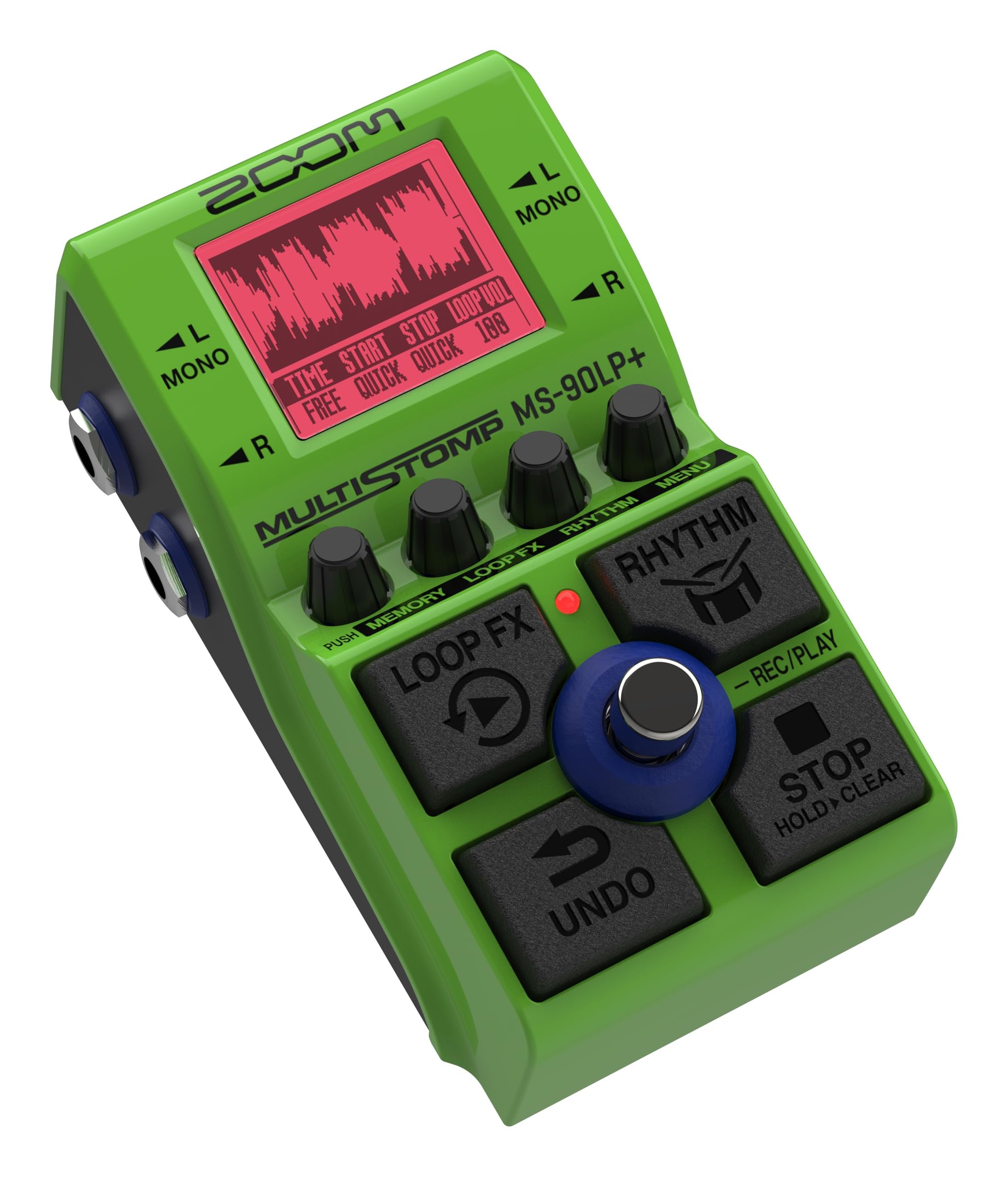 Zoom MS-90LP+ MultiStomp Looper Pedal with 90-Minute Loops, 13-Hour Recording, High-Fidelity 32-Bit Float Audio, Backlit LCD, Rhythm Patterns, and MIDI, for Guitarists, Bassists, & Keyboardists