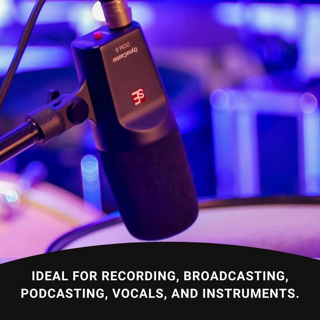 SE Electronics DCM6 Dynacaster DCM 6 Broadcast Microphone, Black