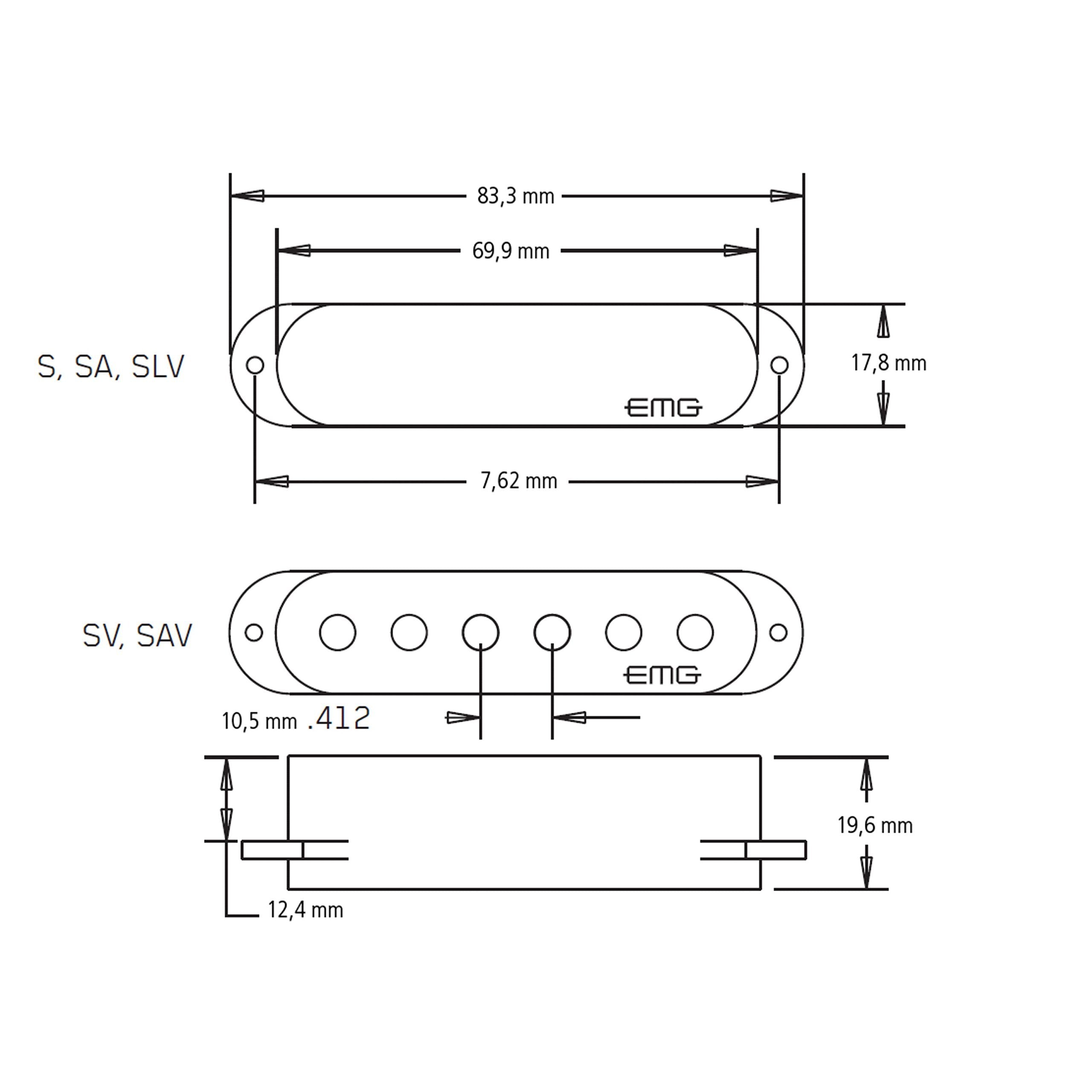 EMG SAX Pickup, Black