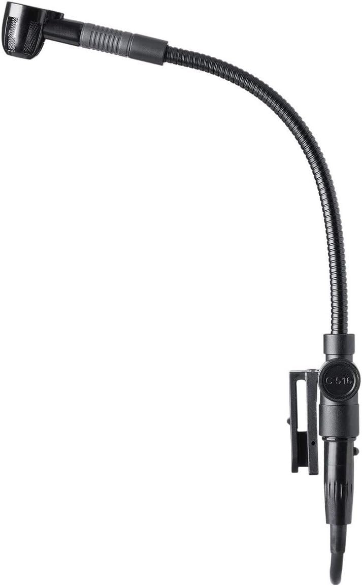 AKG Pro Audio C519 ML Professional Miniature Clip-On Condenser Microphone with Mini XLR to Mini XLR Cable and A400 Adapter Plate, Black