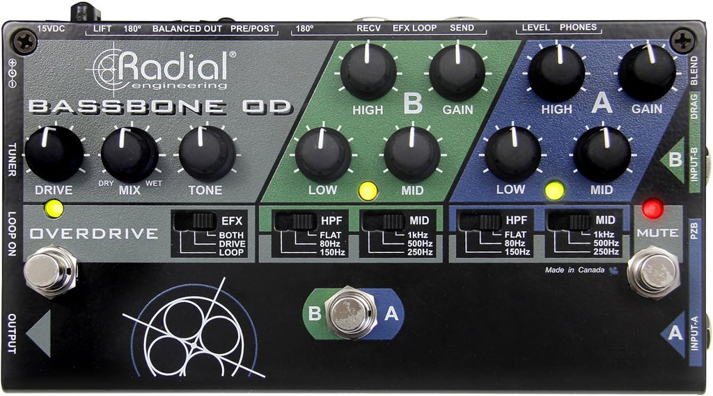 Bassbone OD Guitar Effects Switcher - Black