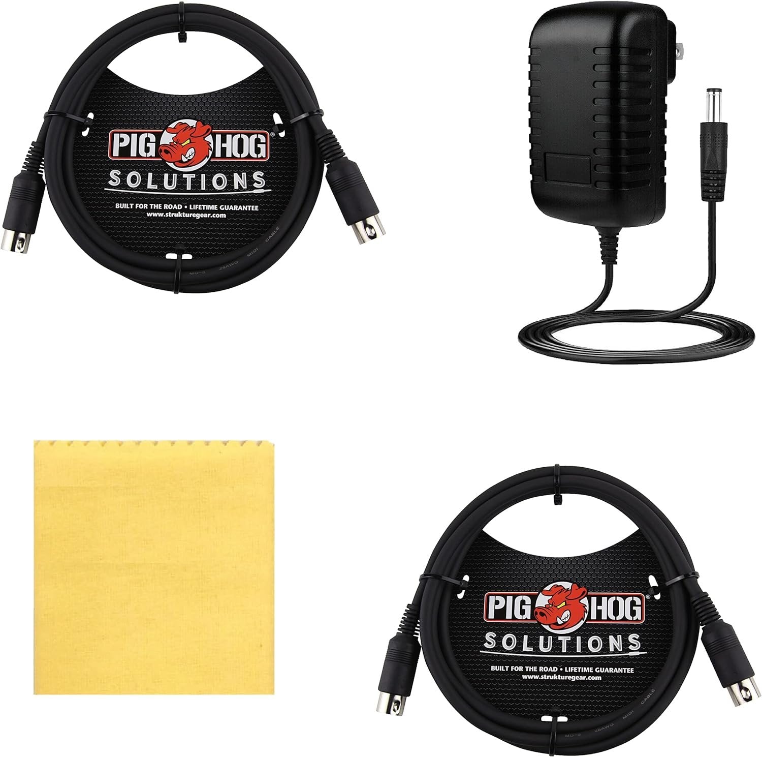 Arturia DrumBrute Impact Analog Drum Machine BUNDLE with 2x Pig Hog MIDI Cable 6ft, Power Supply, and Polishing Cloth - Beat Making Equipment with 10 Drum Sounds, 64 Patterns with 64 Steps