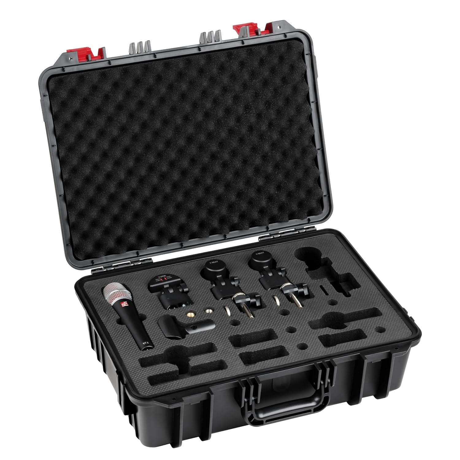 SE ELECTRONICS V Pack Venue Standard Drum Mic Kit for Toms, Snares & Bass Drums - Includes 1 V Kick, 2 V Beats, 2 V Clamps, 1 V7 X Instrument Microphone & More
