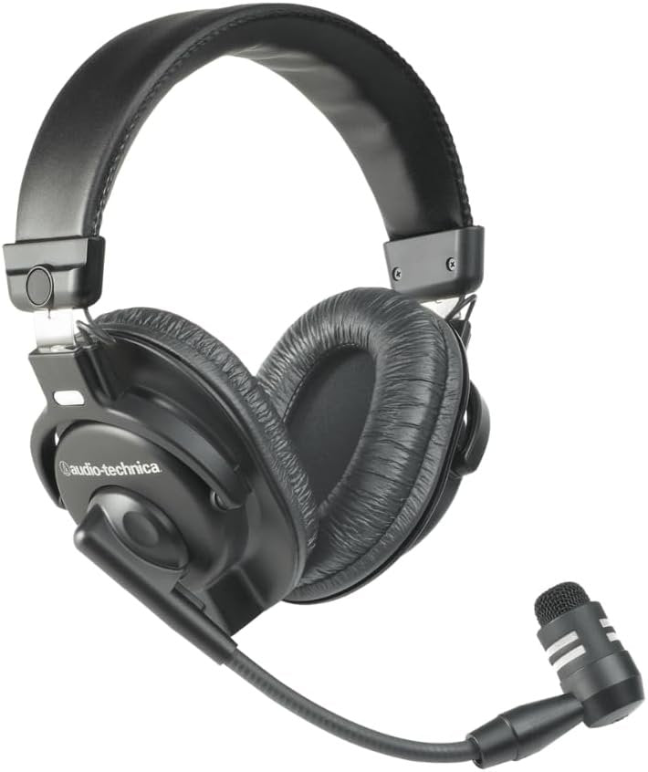 Liquid Audio Audio Technica BPHS1 Broadcast Stereo Headset with Dynamic Boom Mic Bundle with Icon Duo22 Live Audio Interface Polishing Cloth