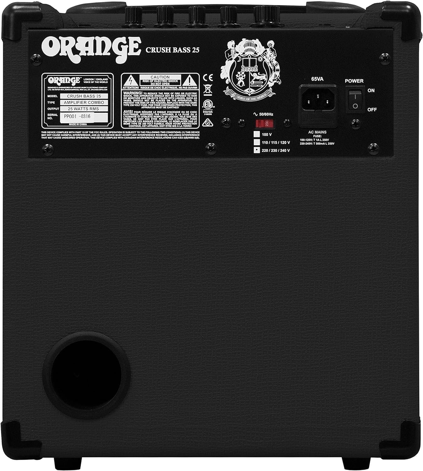 Orange Crush Bass 50 50W 12" Bass Guitar Amplifier and Speaker Combo, Black