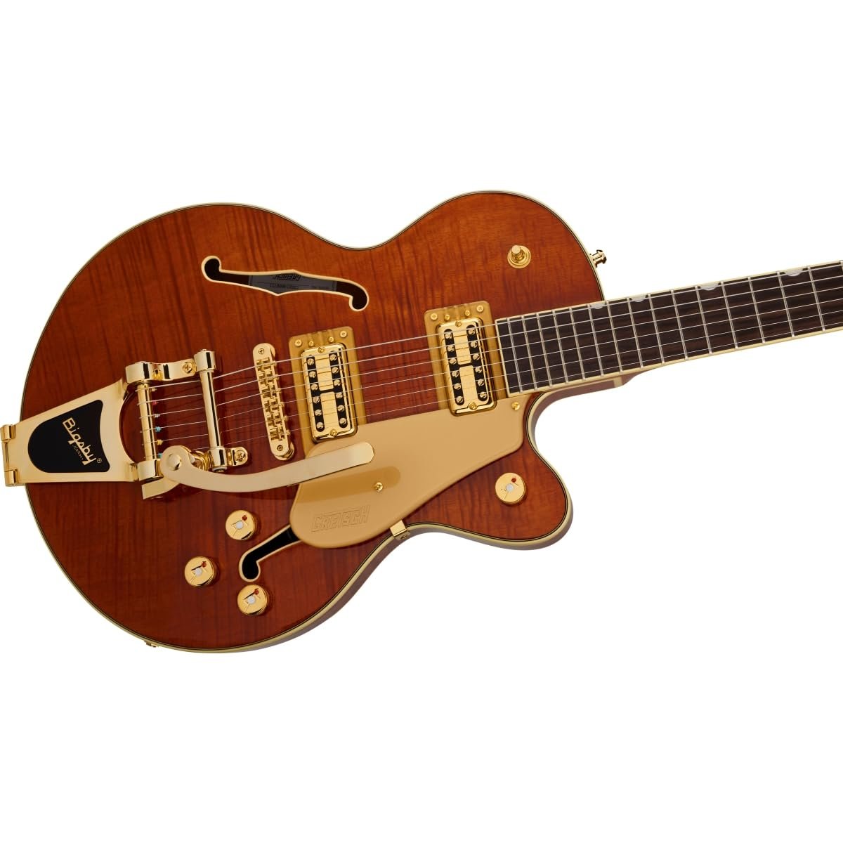 Gretsch LTD Broadkaster Jr. Semi-hollowbody Electric Guitar - Roundup Orange Stain