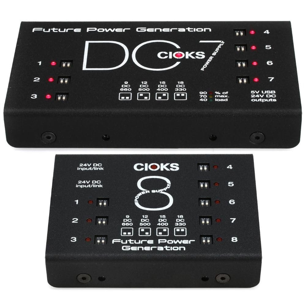 CIOKS SPB Special Limited Edition DC7 Power Supply and C8 Expander Superpower Bundle w/ 4X Strukture S6P48 Woven Right Angle Patch Cables and Liquid Audio Polishing Cloth