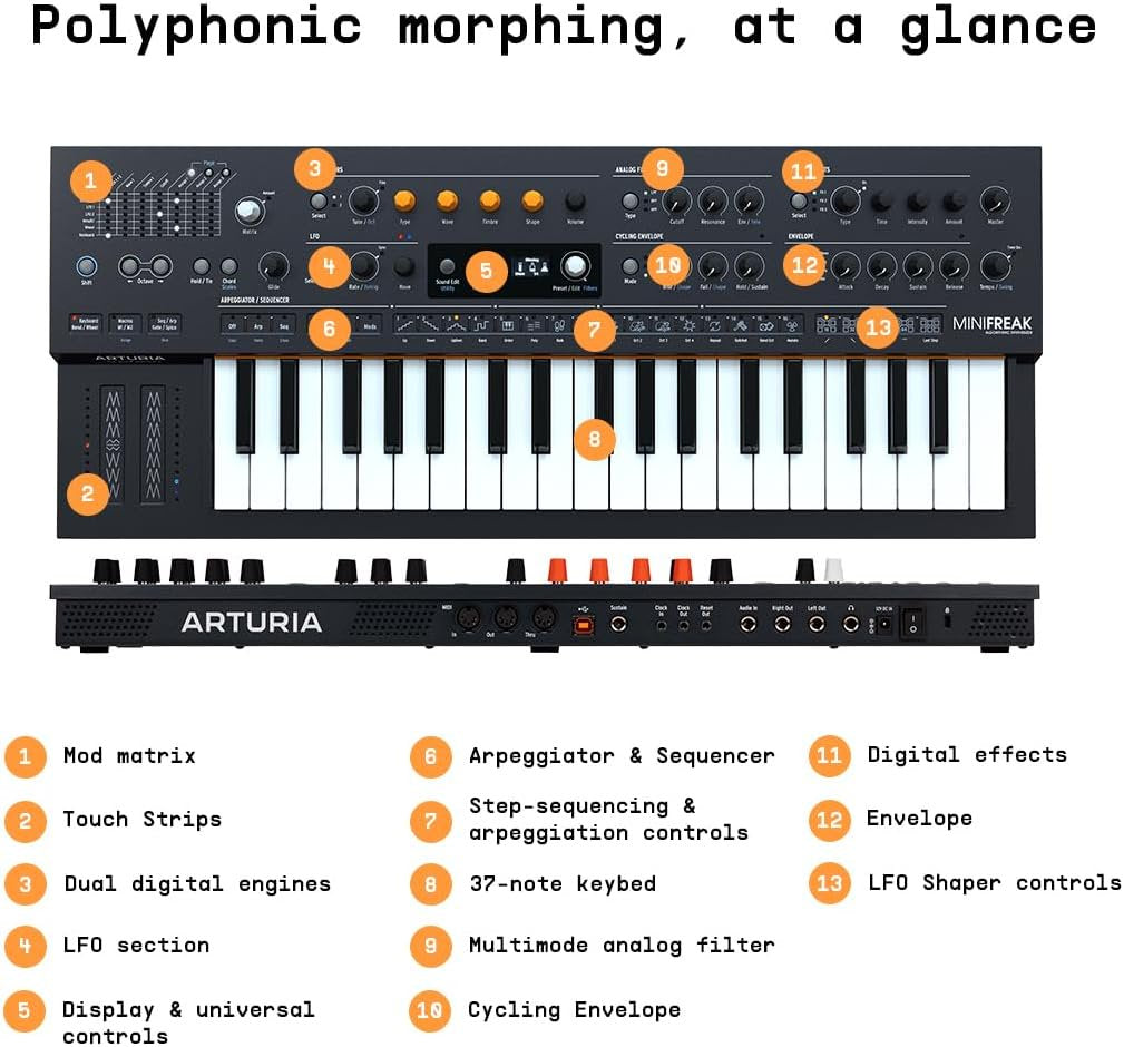 Arturia MiniFreak 6-Voice Spontaneous Algorithmic Synthesizer