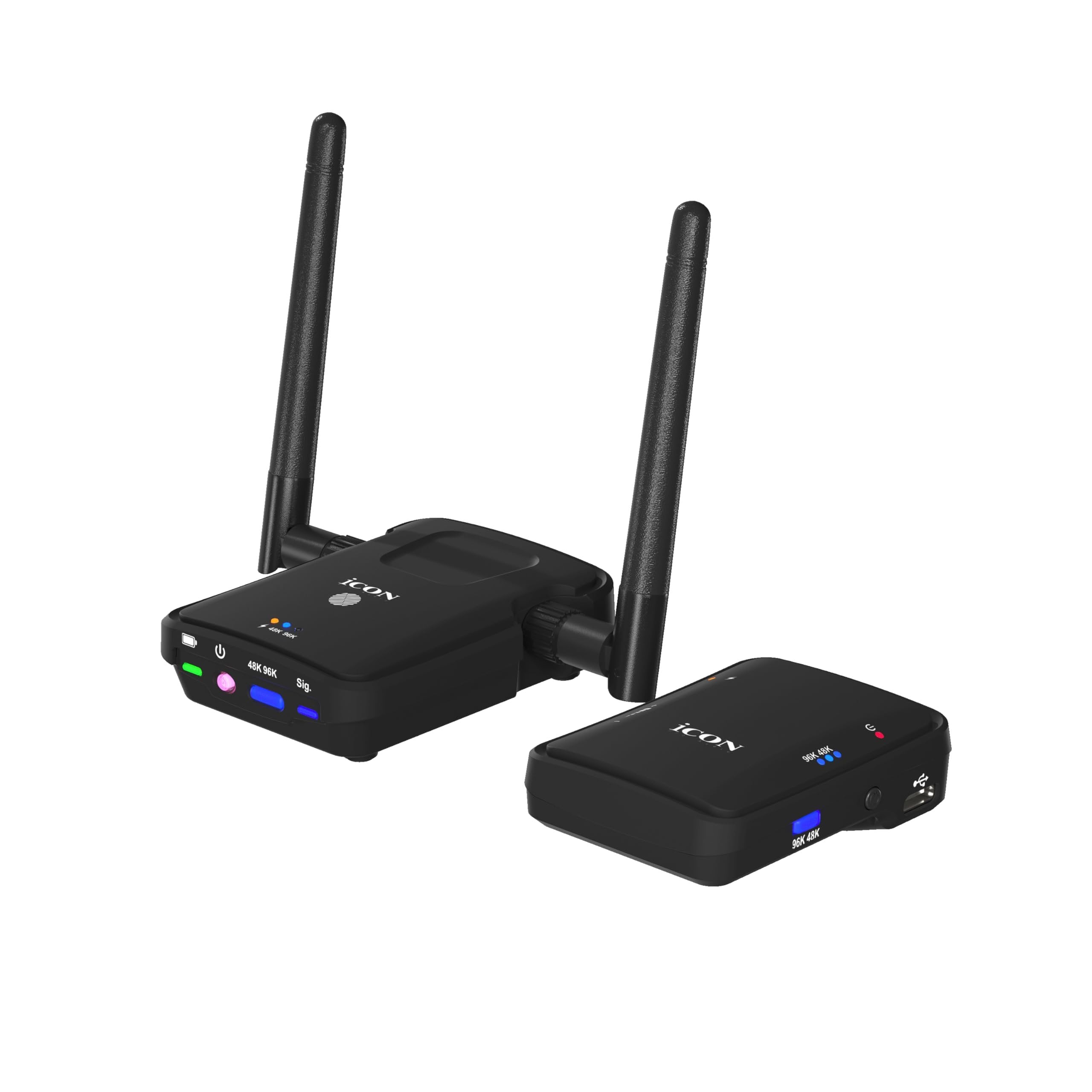 iCON Airmon UHF Wireless in-Ear Monitor System – 100m Range, 48/96kHz Audio, 9ms Latency, Rechargeable Transmitter + Receiver for Live Stage, Events, Tours, DJs, and Production Monitoring
