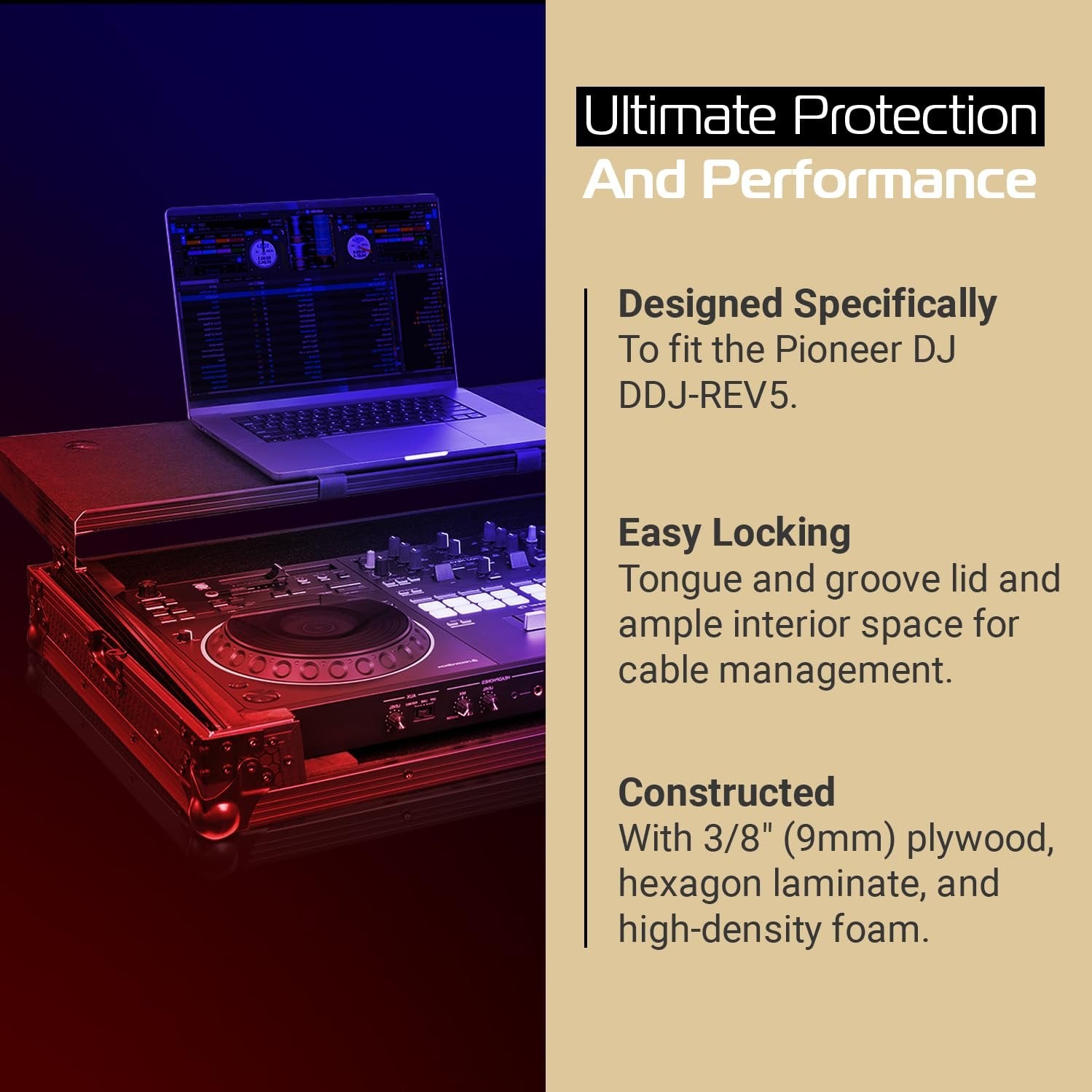 Headliner Flight Case for Pioneer DJ DDJ-REV5 Controller
