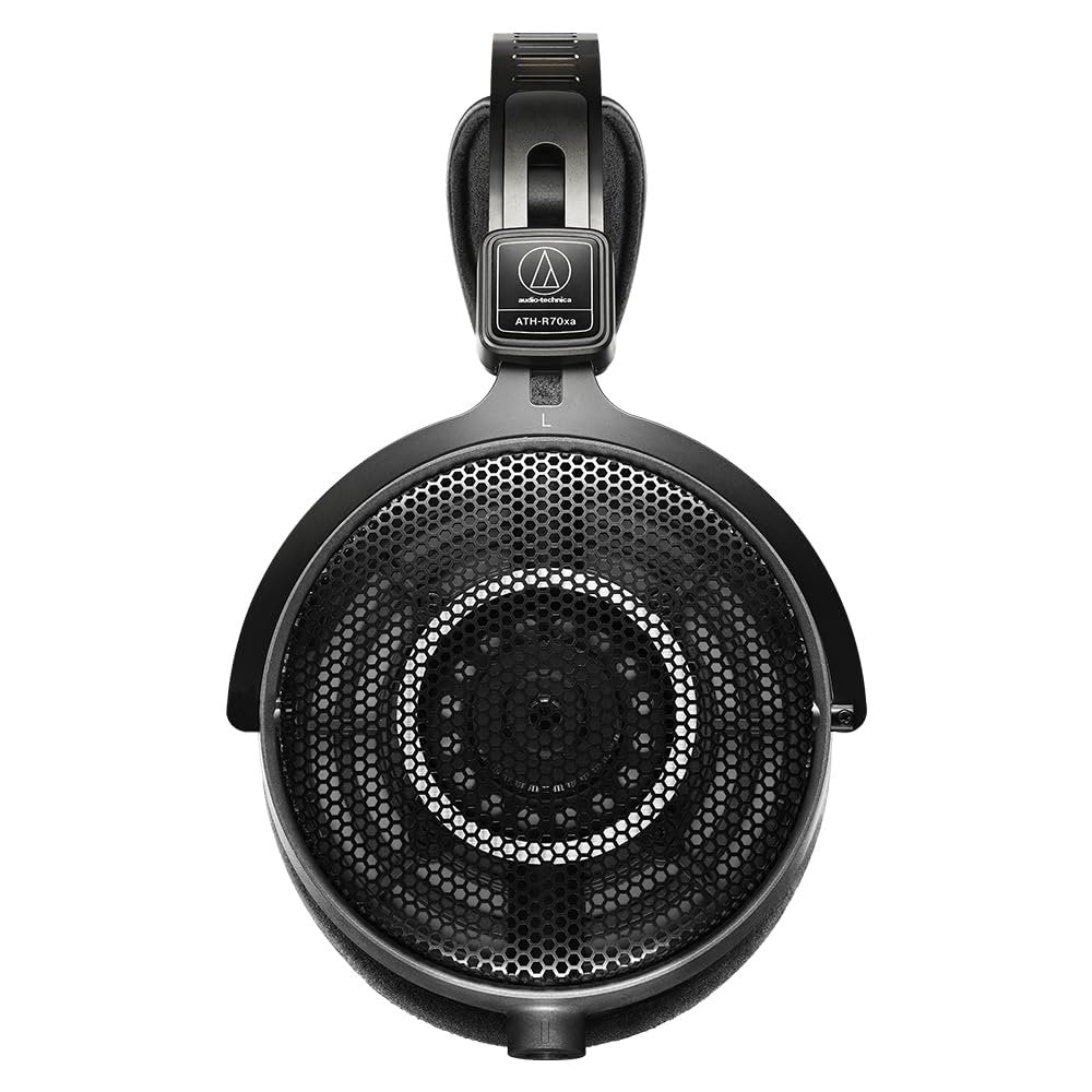 Audio-Technica ATH-R70xa Professional Open-Back Reference Headphones Bundle with 25ft Pig Hog Headphone Extension Cable (1/4") & Polishing Cloth – Studio Monitoring, Mixing & Critical Listening