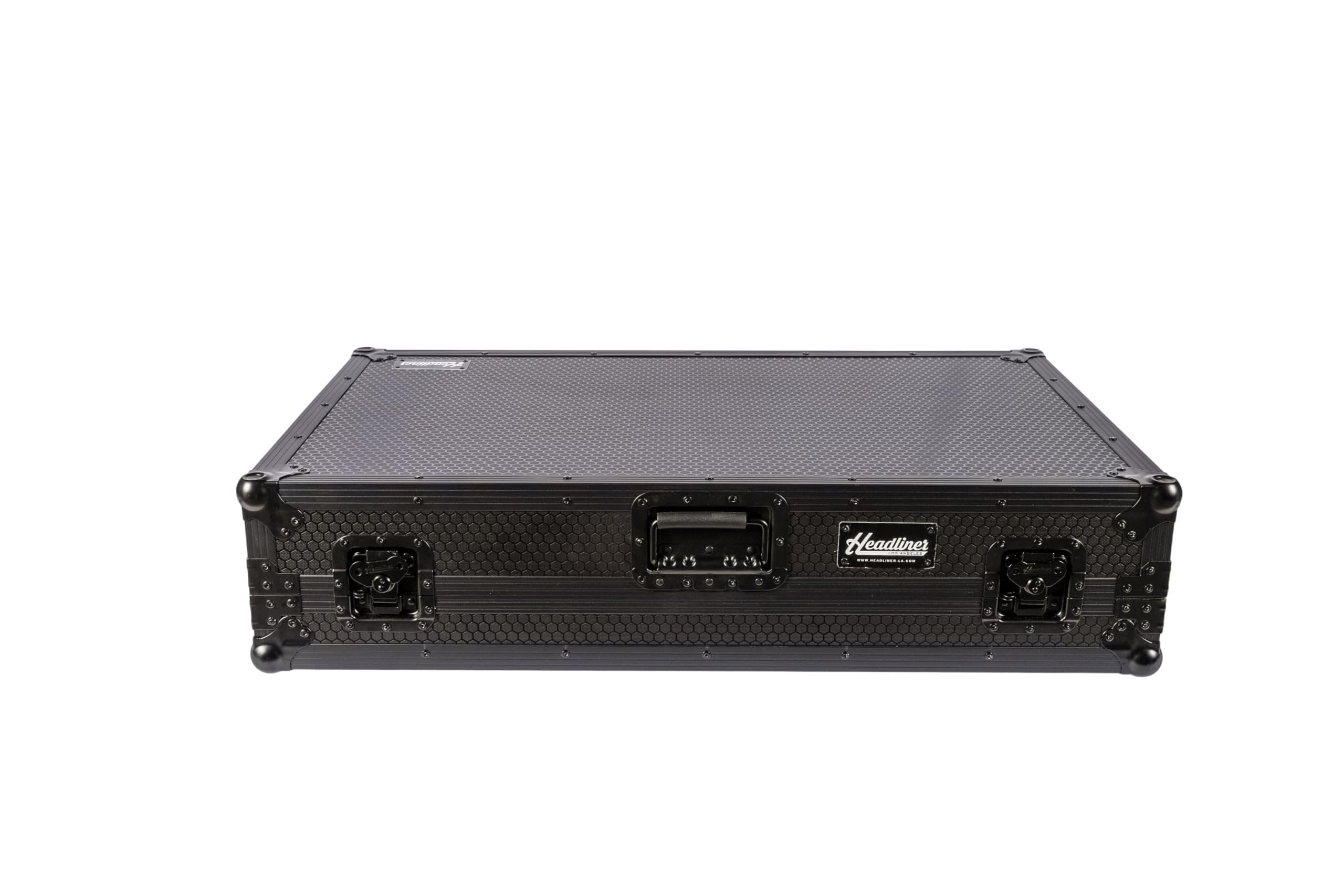 Headliner Pitch Black Low Profile Flight Case with Wheels Compatible with AlphaTheta XDJ-AZ All-in-One DJ System; Custom Fit All-Black DJ Controller Case, Rugged Design - Ideal for DJs On the Road