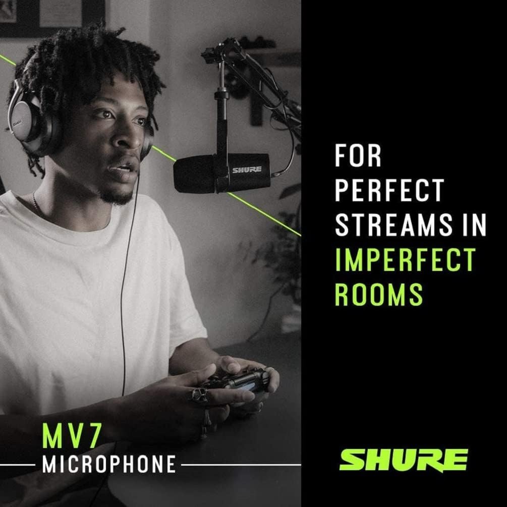 Shure MV7 USB Podcast Microphone - Silver