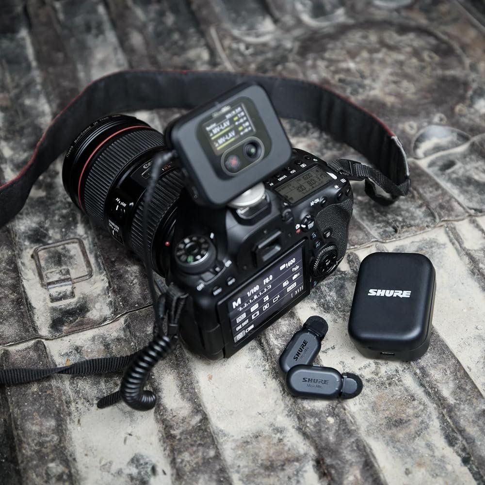 Shure MoveMic One - Pro Direct to Phone Wireless Lavalier Microphone for iPhone & Android, Bluetooth Mini Mic, 24 Hours Charge, Quick Set Up, IPX4, Compact & Portable Clip Lav (MV-ONE-Z7)